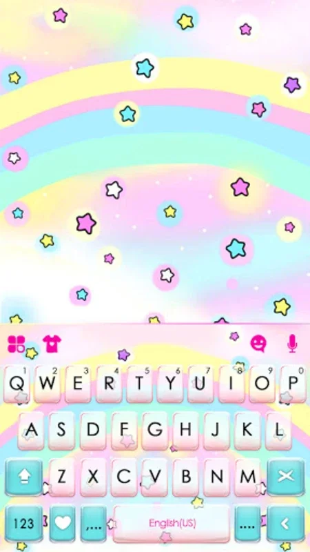 Cute Rainbow Stars Keyboard Background for Android: Enhance Typing