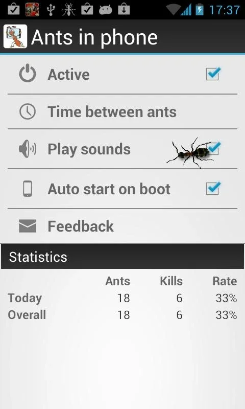 Ants in Phone for Android - Enjoy Animated Ant Fun