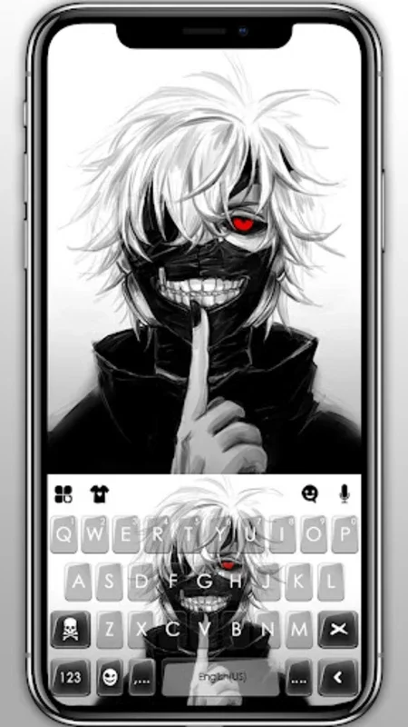 Creepy Mask Man Keyboard Theme for Android - Enhance Typing