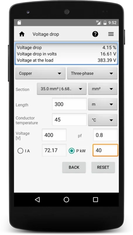 Mobile Electrician for Android - Simplify Electrical Calculations