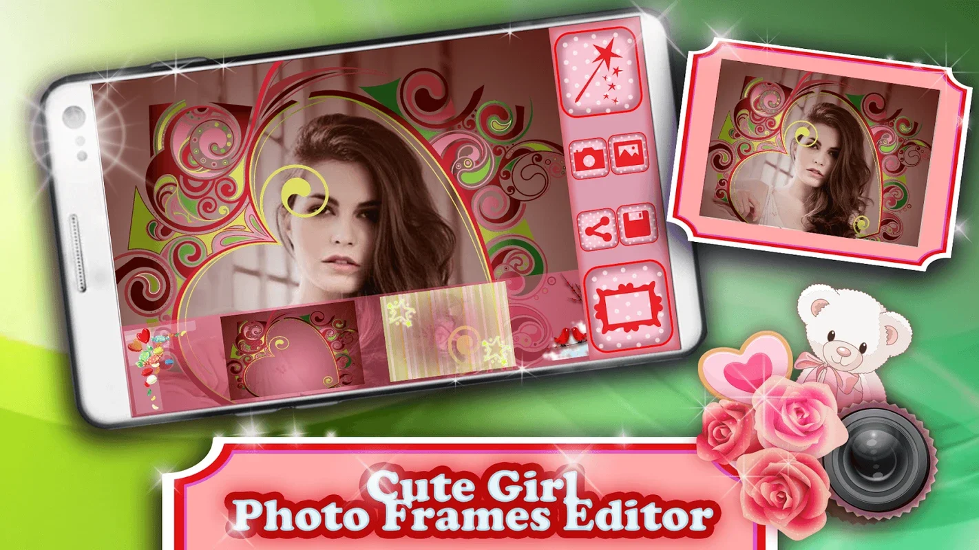 Cute Girl Photo Frames Editor for Android: Transform Photos