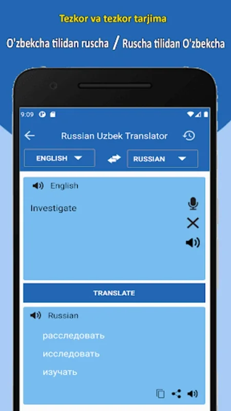 O'Zbekcha Ruscha Tarjimon for Android - Efficient Translation & Learning