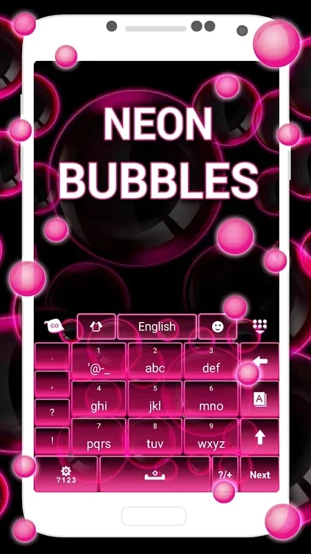 Neon Bubbles Keyboard for Android - Enhance Your Typing