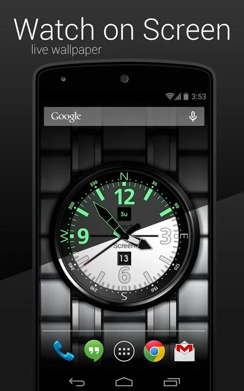 Watch on Screen LITE for Android - Elegant Timepiece Wallpaper