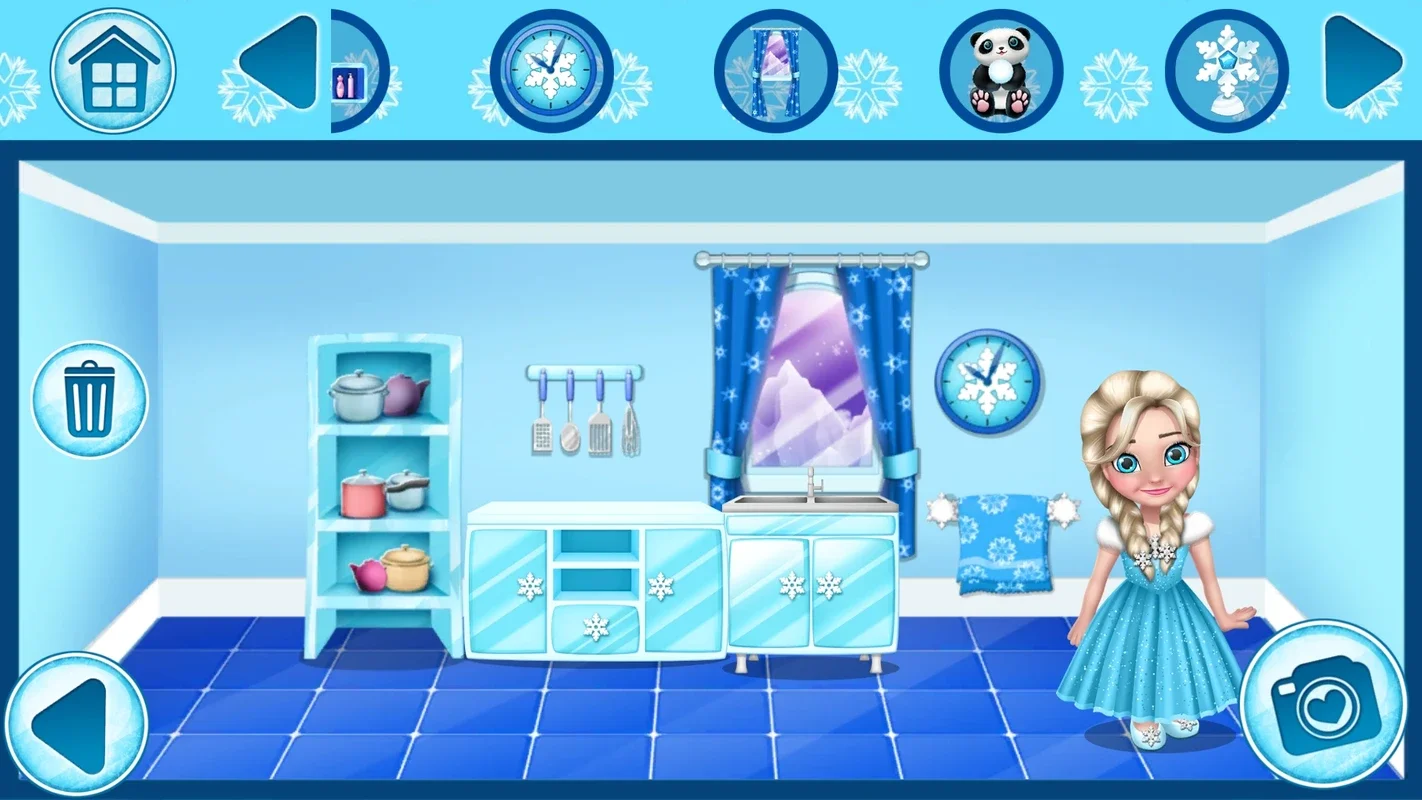 Ice Princess Doll House Games for Android - Decorate the Frozen Palace