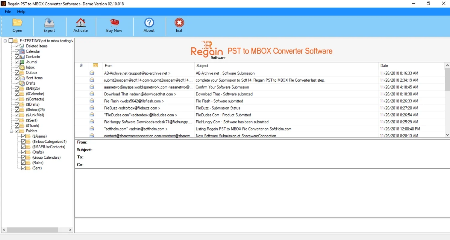 Regain PST to MBOX Converter for Windows: Convert with Ease