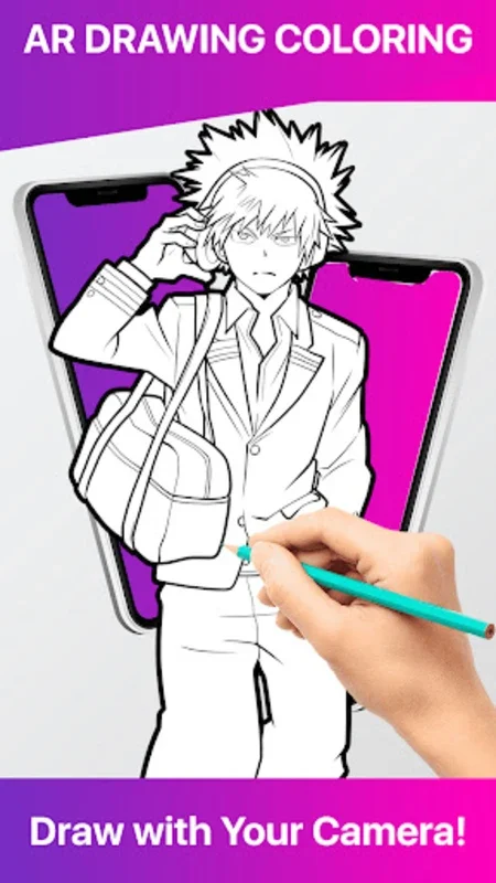 Draw Coloring My Hero Academia for Android - Immersive AR Experience