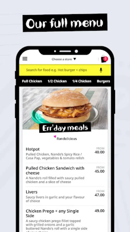 Nando's Botswana for Android - Order Spicy PERi-PERi Easily