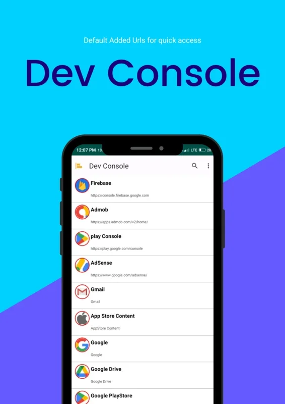 Dev Console for Android - Simplify Link Saving