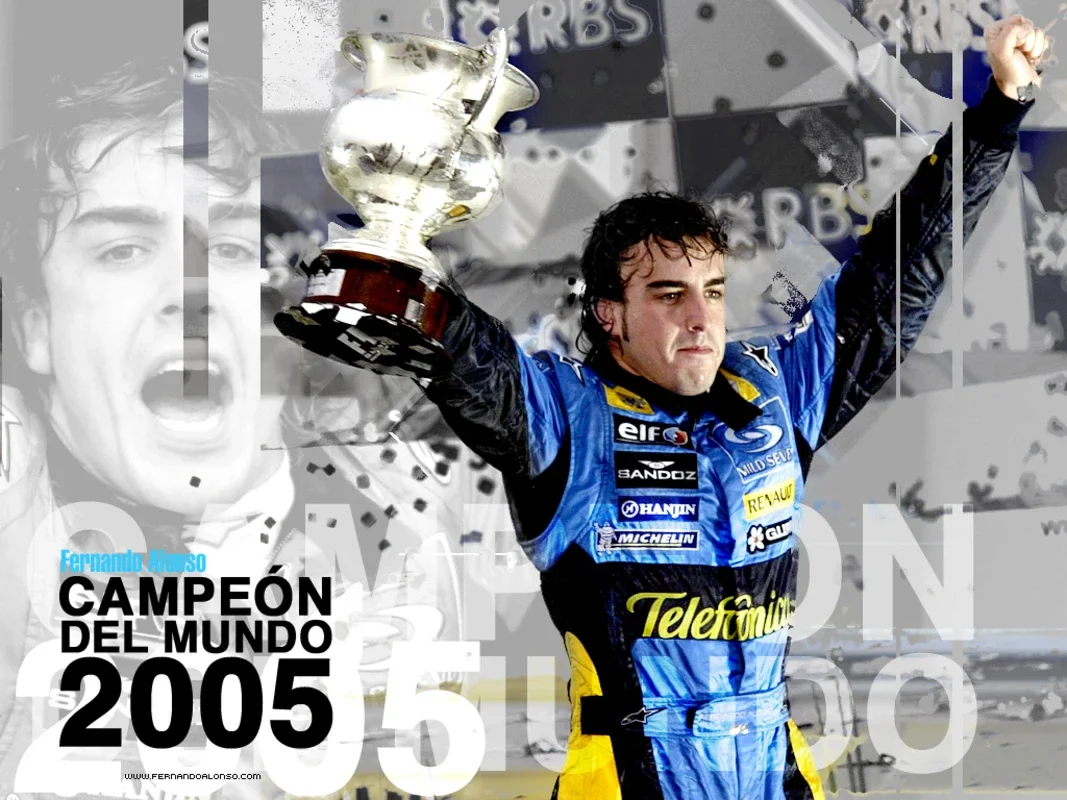 Fondo F1 Fernando Alonso Campeon 2005 for Windows - Celebrate the Champion