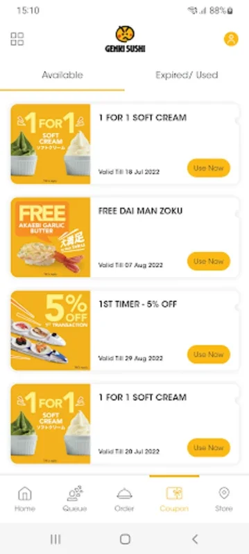 Genki Sushi for Android - Enjoy Exclusive Benefits