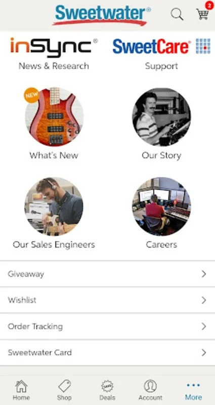 Sweetwater for Android - Streamline Gear Shopping