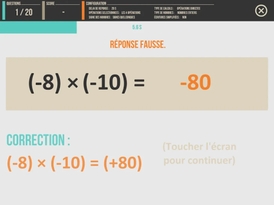 Défi Relatifs for Android - Enhance Math Skills