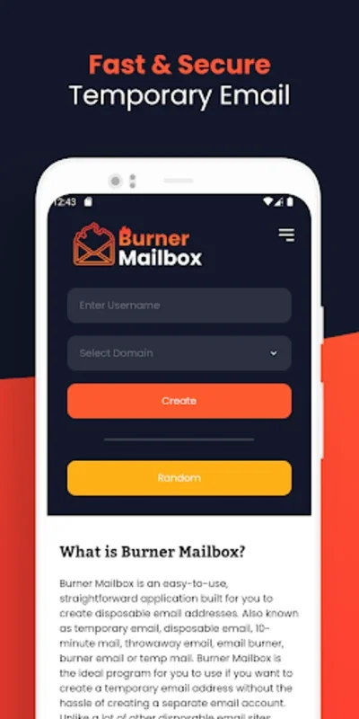 Burner Mailbox for Android - Secure Email Solution