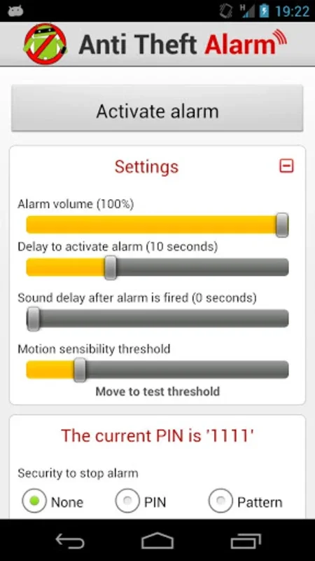 Anti theft alarm for Android - Download the APK from AppHuts
