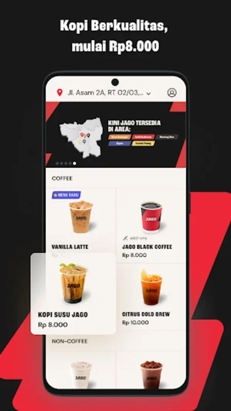 Jago for Android - Affordable Coffee Delivered