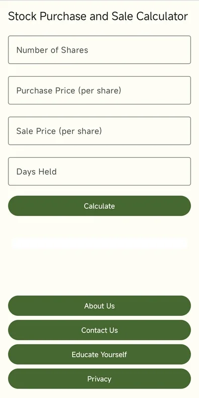 StockCalculatorApp for Android - Simplify Stock Trading