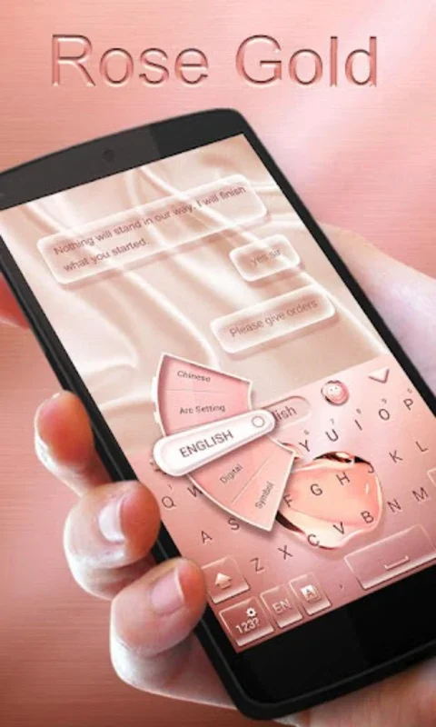 Rose Gold GO Keyboard Theme for Android - Stylish Typing