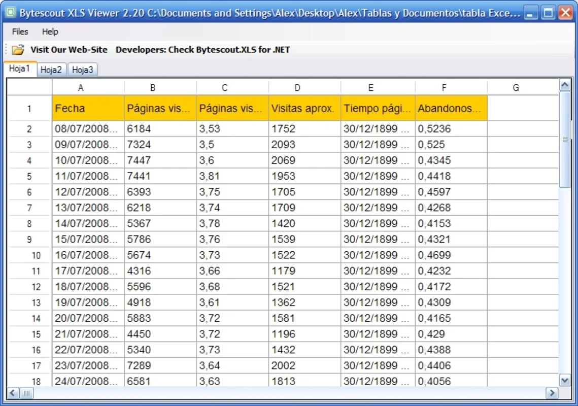 Bytescout XLS Viewer for Windows - No Download Required