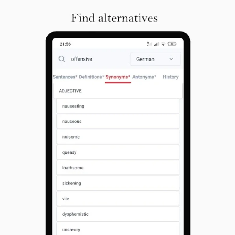 Sentence Finder: English Words for Android - Enhance Vocabulary