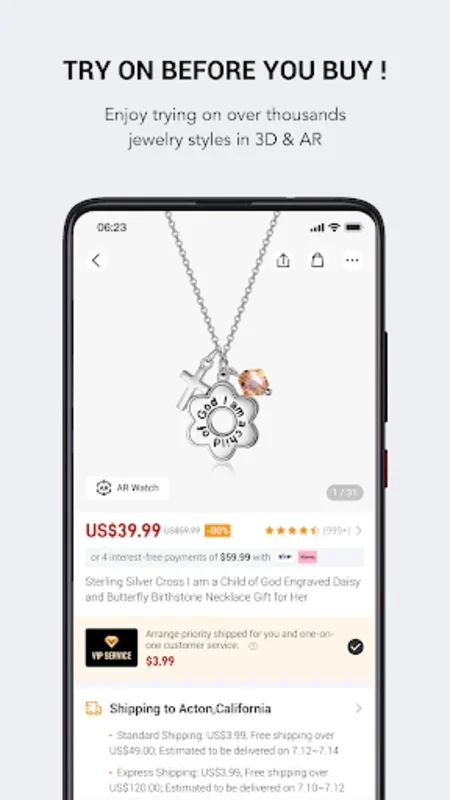 YFN-Personalize Jewelry Online for Android: Personalized with AR Preview