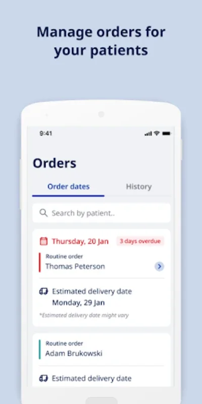 OrderManager for Android - Manage Home Dialysis Supplies