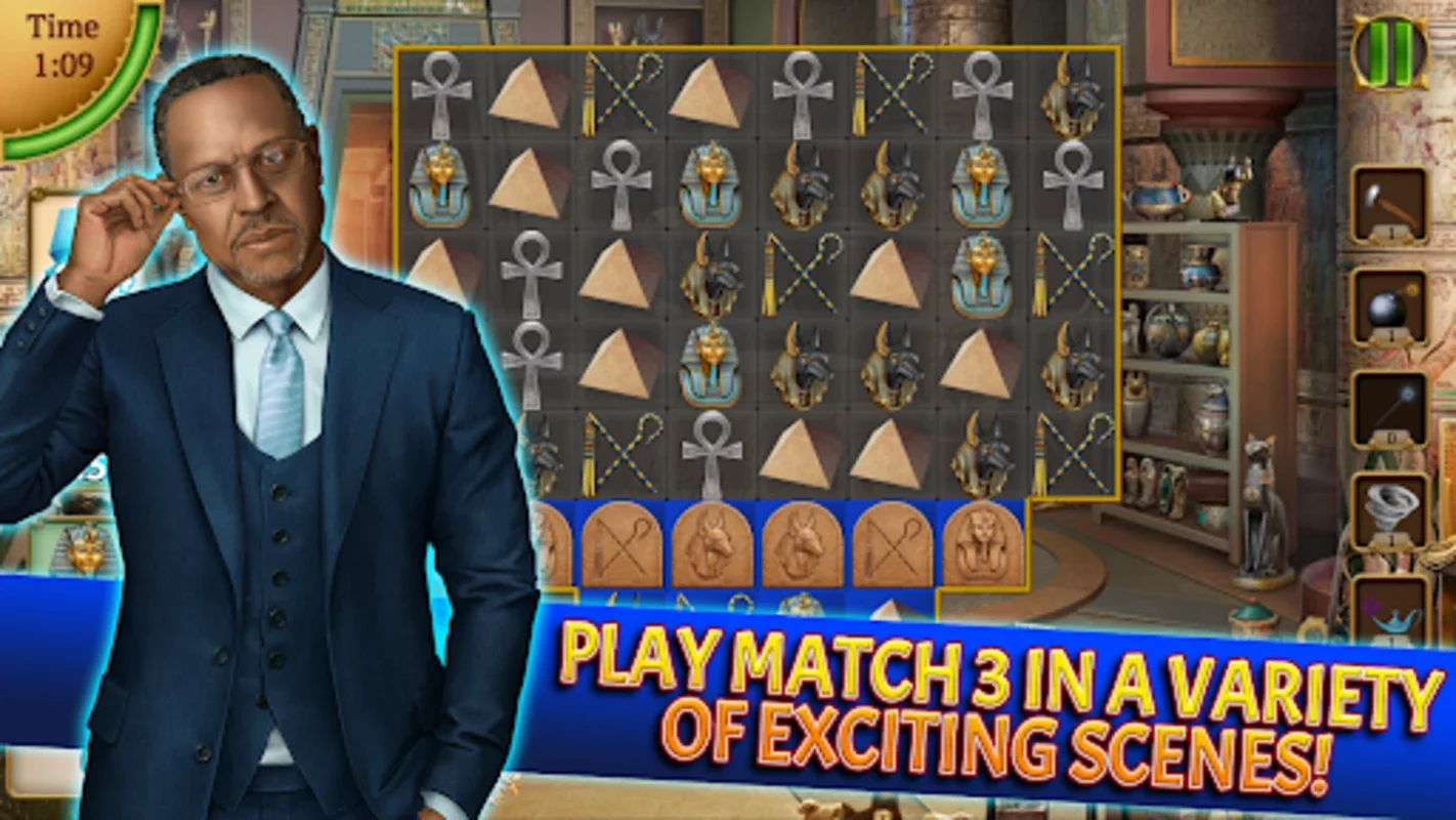 Relic Match 3: Mystery Society - Android Puzzle Detective Game