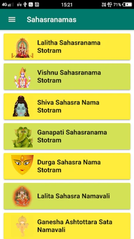 All God Sahasranamams, Ashtothrams and Naamaavali for Android - No Download Needed