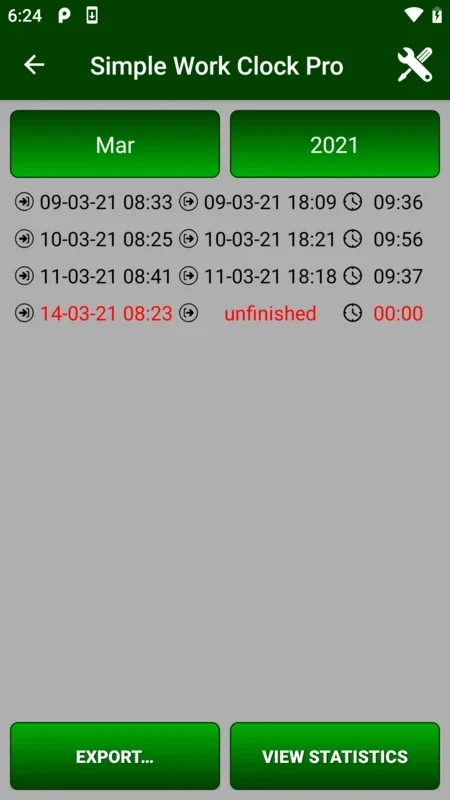 Simple Work Clock Pro for Android: Manage Work Time