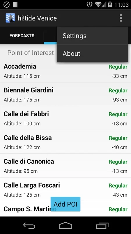 hi!tide Venice for Android - Monitor Tide Levels