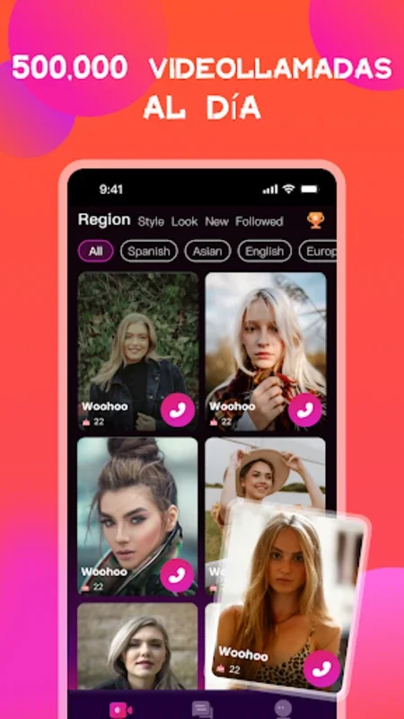 Woohoo - Live Video Chat for Android: Global Connections