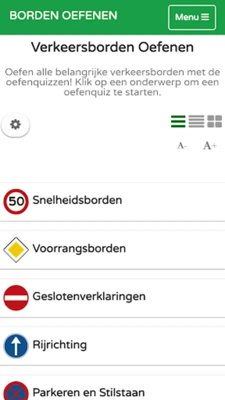 Dutch Traffic Road Signs Nethe for Android - Master Road Signs