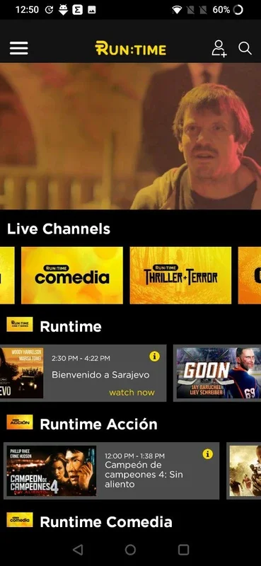 Runtime for Android - Stream On-Demand Movies and Series