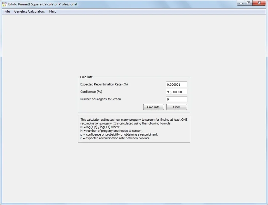 Bifido Punnett Square Calculator Pro for Windows - No Download Needed