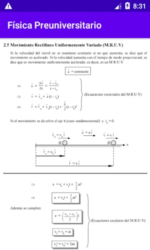 Física Preuniversitario for Android - No Downloading Needed