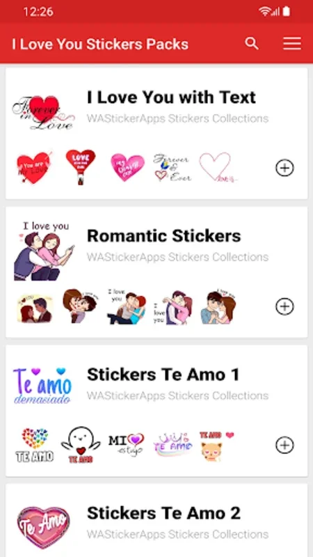 I love You Stickers WASticker for Android - Express Love on WhatsApp