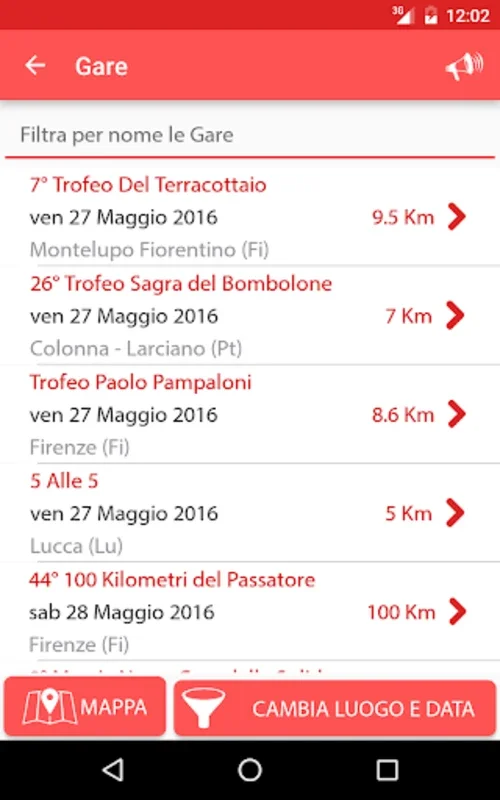 Calendario Podismo for Android - Find Running Events Easily