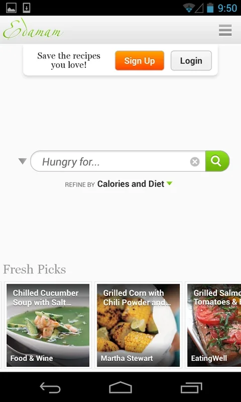 Recipes & Nutrition for Android - Your Key to Healthy and Tasty Meals