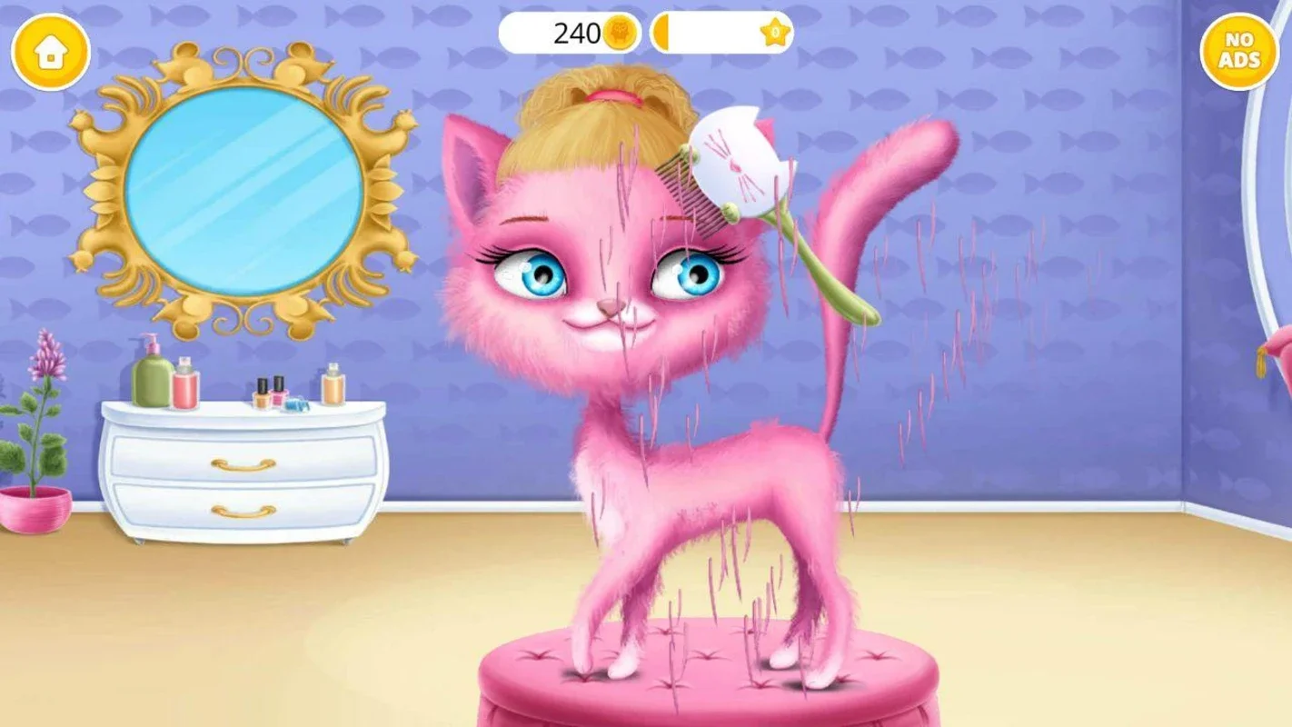 Cat Hair Salon Birthday Party on Android: Groom Kittens for a Party