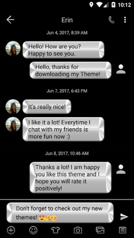 SMS Messages Metallic Silver for Android - Enhance Your Messaging