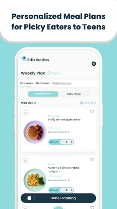 Little Lunches - Meal Planning for Android - Download the APK from AppHuts