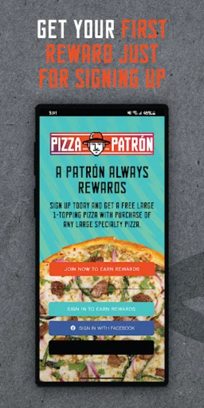 Pizza Patrón for Android: Order & Earn Rewards