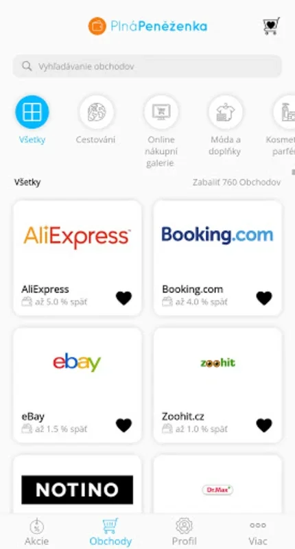 Plná Peněženka for Android: Effortless Cashback App