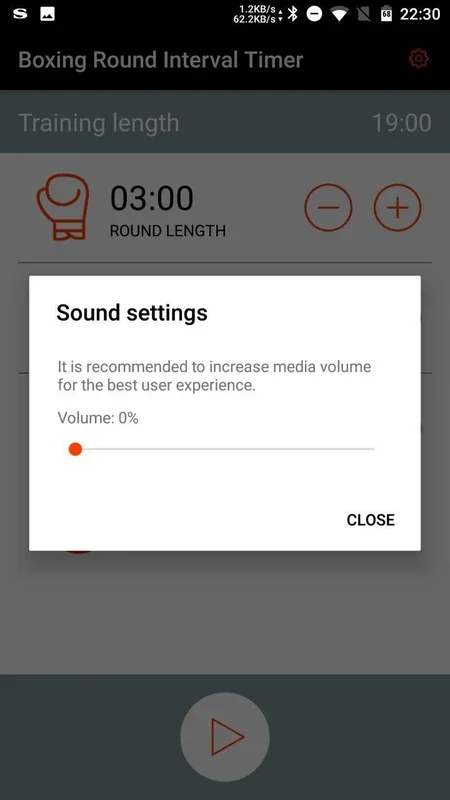 Boxing Round Interval Timer for Android - Manage Your Training