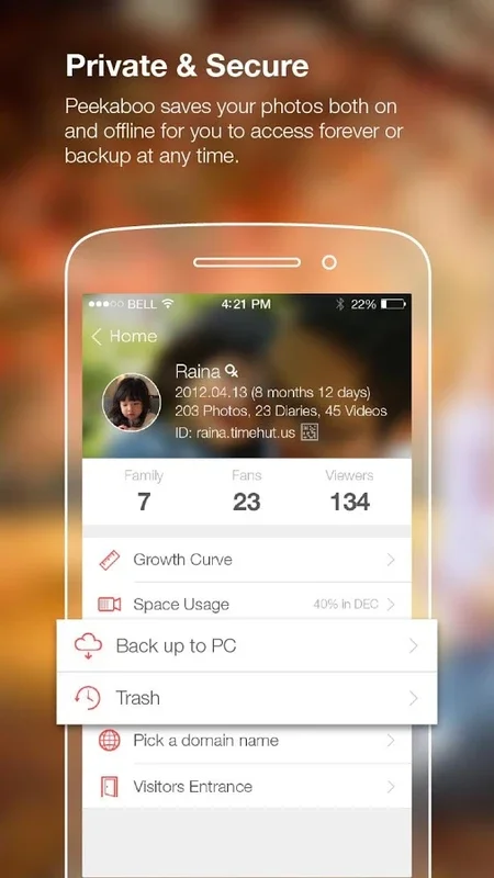Peekaboo Moments for Android: Securely Track Baby's Growth