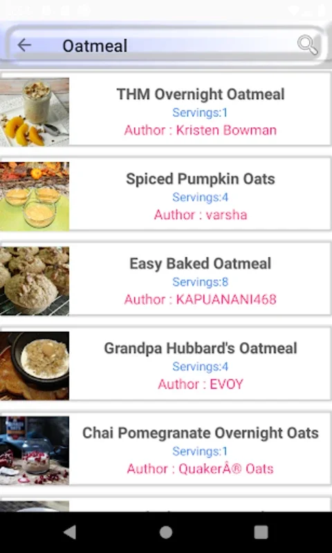 Oatmeal Cuisine for Android - Master Oatmeal-Based Recipes