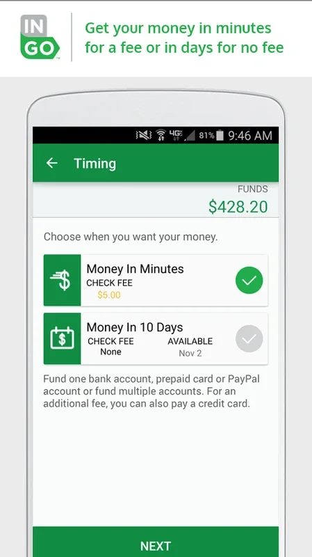 Ingo for Android - Direct Check Cashing on Your Phone