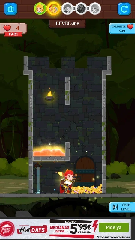 Hero Rescue 2 for Android: Treasure and Princess Rescue