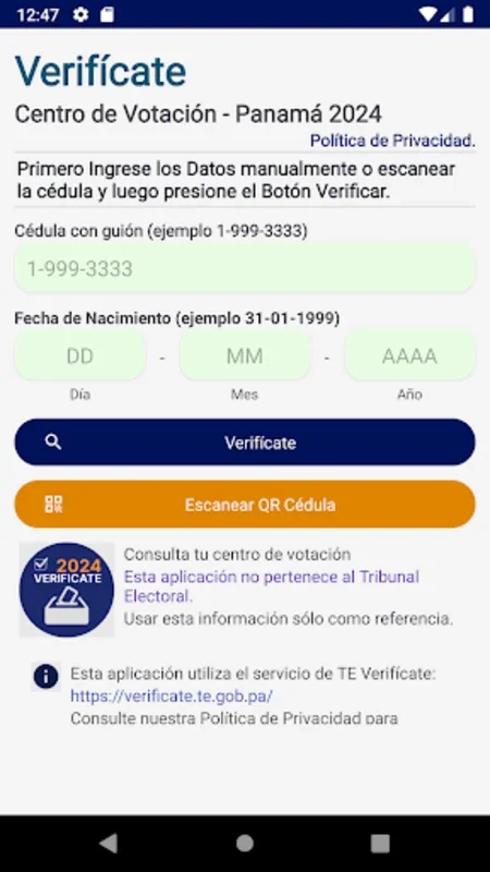 Centro de Votación Panamá 2024 for Android: Streamline Your Voting