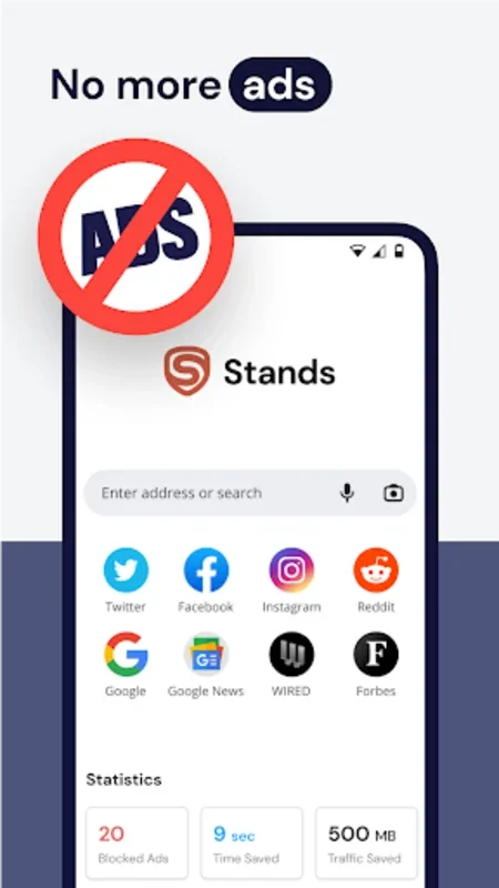 Stands Browser for Android - Ad-Free Browsing Experience